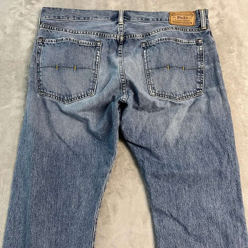 Vintage Polo Ralph Lauren Hampton Straight Jeans Mens 36x30 Blue Denim Western